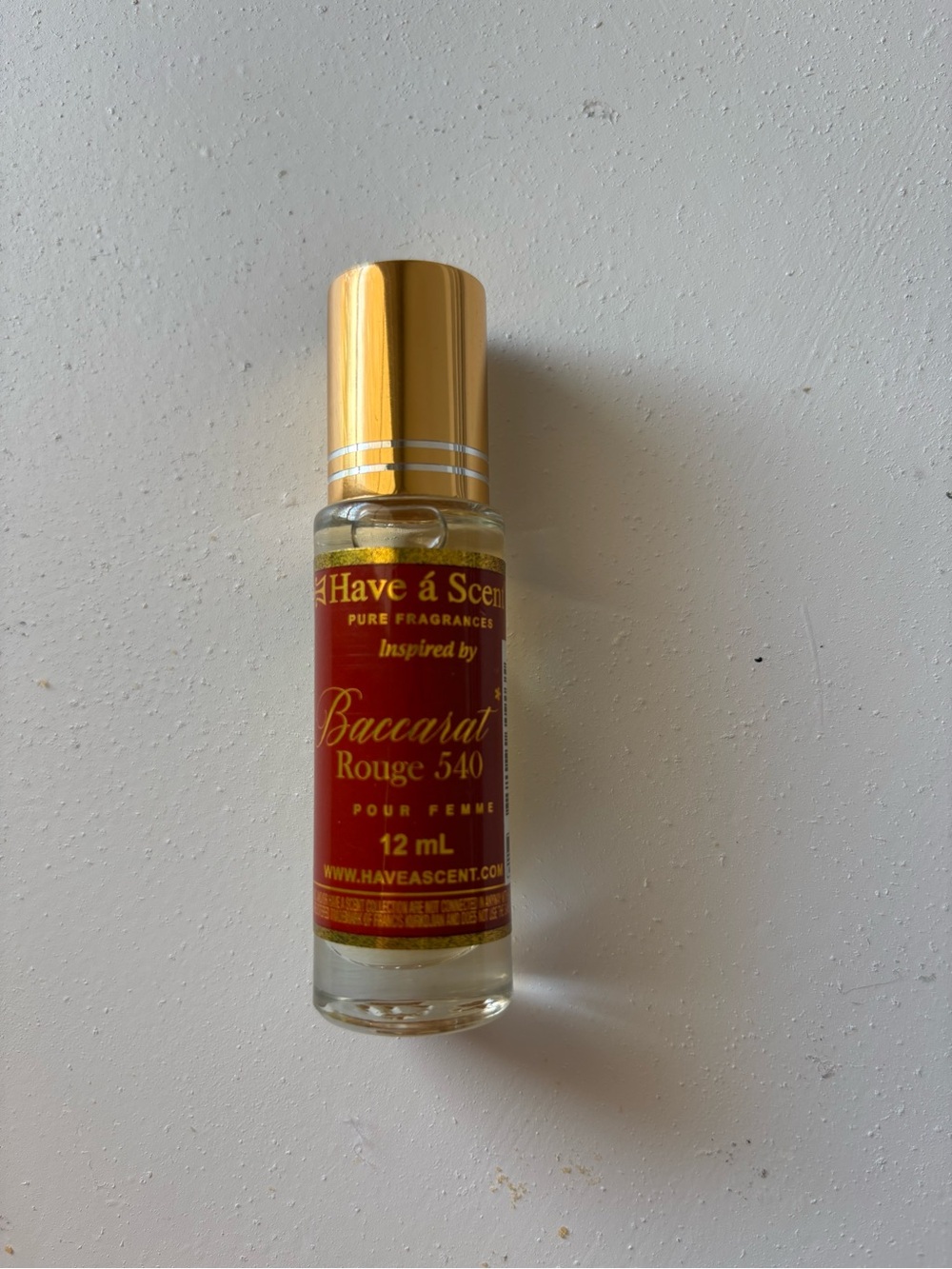 Baccarat Rouge 540 Inspired Roller Perfume - Red & Gold